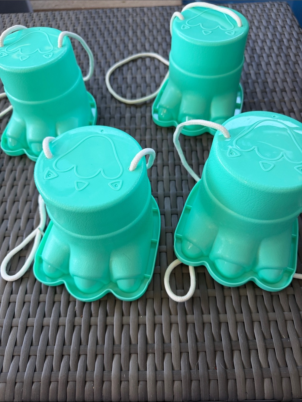 Aqua Kids Stilts - Teal Step Cups for Party Play